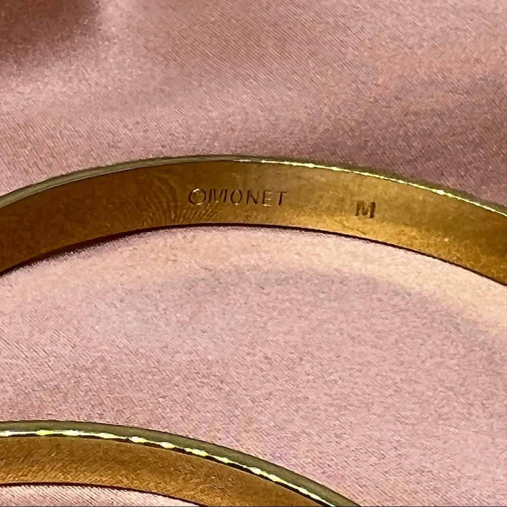 Vintage Monet Medium Set Of Two Gold Toned Bangles - image 8